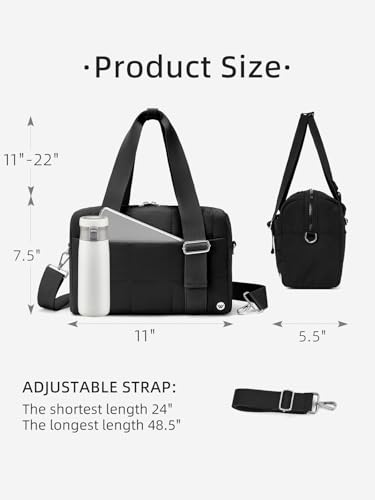 WESTBRONCO Small Puffer Crossbody Bags for Women, Mini Puffy Quilted Gym Bag Lightweight Tote Bag with Zipper Compartments2