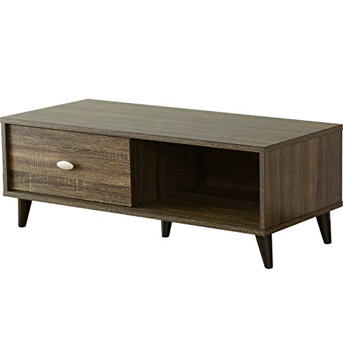DORIS テレビ台 ローボード 脚付き テレビラック テレビボード ~40型まで コード穴付き スライド扉付 幅90cm 奥行40cm 高さ33cm 組立式 ブラウン ティアナ90