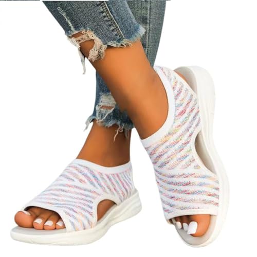 Générique Sandales Femme été confortable Orthopédique Bout Ouvert Chaussures Antidérapant Respirantes DéContractéEs Sandales de plage Leger Boho Platform Sandals, Mode été 2026 Femmes