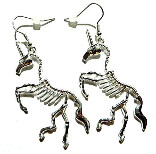 Unicorn Skeleton Earrings
