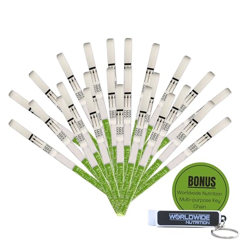 ETG Alcohol Urine Test Strips - Accurate Results in Just 5 Minutes, High Sensitivity, 80 Hour Detection Time - (25 Pack) with Bonus Multi-Purpose Worldwide Nutrition Key Chain