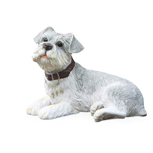 Figurine Schnauzer en position couchée modèle de chien pour votre décoration de maison