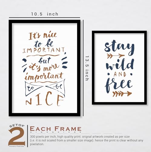ARTELLY Motivational Wall Frames Inspirational Quotes Wall Frames For Home Office Study Room Decor Posters With Frame (Set of 4) (Medium, Quote 2) - Image 4