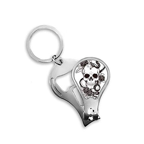 Coupe-ongles crâne d'animal serpent croquis accessoire manucure podologie orteils