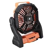 Tbest USB Wiederaufladbare Camping -Fan Im Freien mit LED -Laterne Professioneller Tragbarer Zeltfan für Camping und Outdoor Aktivitäten (ORANGE)
