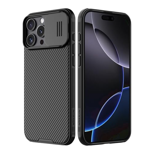 Image of Nillkin Case for Apple iPhone 16 Pro (6.3″ Inch) CamShield Pro Camera Slider Double Layered Protection TPU + PC (Corner Impact Air Bags) Black Color