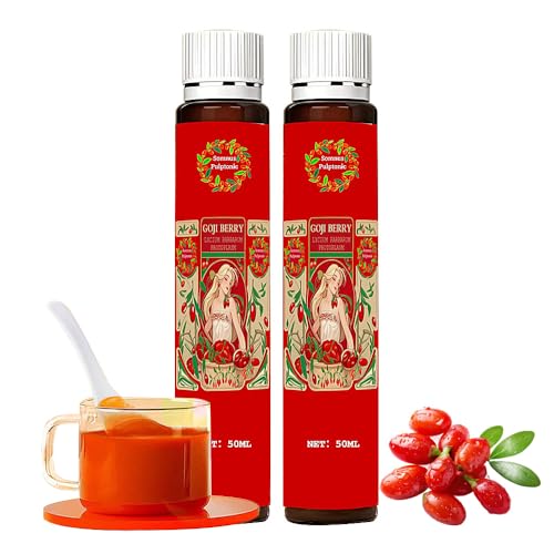 Somnus Pulptonic Pure Goji Berry Juice Concentrate - 100% Natural Zhongning Goji Berries, No Additives, Supports Sleep & Immunity 3.38Fl Oz (Pack of 2)