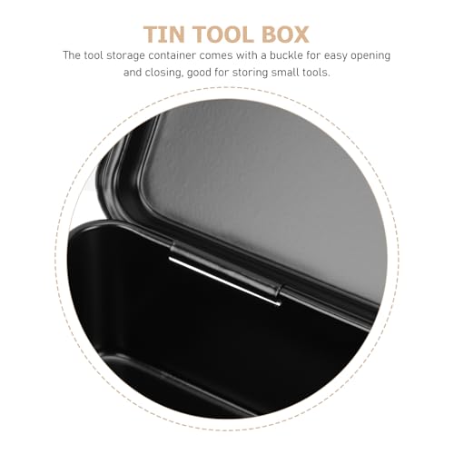 Boîte à outils en fer épais Zerodeko mini coffret portable noir 190mm - 7