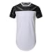 UNRESTRAINED Mens Hispter Hip Hop Longline Biker Shirts White M