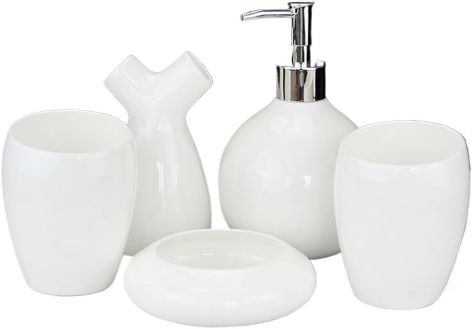Ceramic Bathroom Set Hotel Toiletries Dental Jar Toothbrush Holder Bone Porcelain