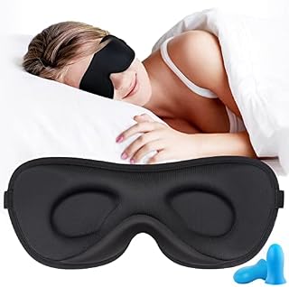 Boniesun Blackout Eye Mask for Sleeping Ultra Thin Sleep Mask for Women Men, Sleeping Mask for Side Sleepers Smooth Skin-Friendly Smooth Lycra Fabric 3D Contoured Cup Blindfold for Comfortable Wearing