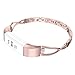 Wearlizer Compatible Fitbit Alta Bands Small Silver Rose Gold Fitbit Alta hr Women Metal Replacement Bands Accessories Straps Bracelet Bangle Wrist Bands Small/Large