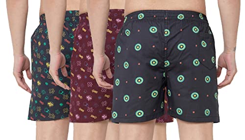 Image of ANNI DESIGNER Men's Cotton Blend Modern Relaxed Floral Boxer Shorts