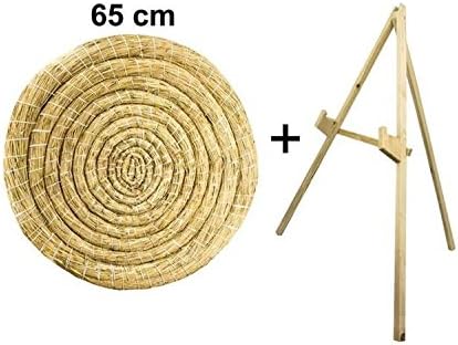 Round straw target 65 cm with a stand