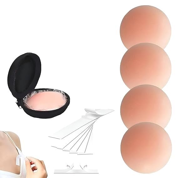 Nipple Covers Reusable for Women with Double Sided Tape 36 Pieces, Fashion Clothing Accessory (Nude, Medium, Nipple Cover (2 Pair Combo, 4 Pcs))-picture-28