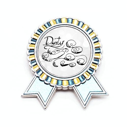 Broche motif nuageux métal peint main M bijou artisanal pour veste