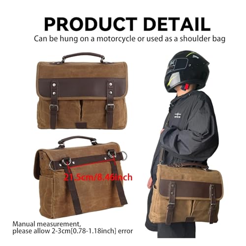 Bolsa lateral impermeable para equipaje de moto estilo retro 5