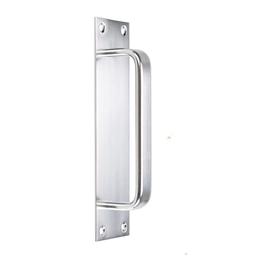 VVW&LIU Sliding Door Handle Fire Toilet Door Pull Plate Push Aluminum Alloy Fire Door Security Door Bathroom Handle No Fading,Bright Silver
