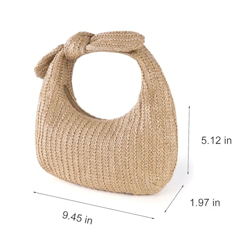 Image of BRYCTSISEN Women Straw Beach Clutch Purse Handbag Summer Elegant Vacation Style Shoulder Bag Crossbody Bag