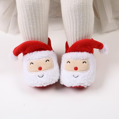 Infant Baby Christmas Slippers Girls Boys Booties Warm Baby Santa Socks Shoes Newborn Crib Shoes Footwear2