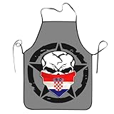 Kroatien Kroatische Flagge Herren Damen Küchenschürze Wasserdicht Kochschürze Verstellbare Latzschürze Für Restaurant Hausarbeiten Küche
