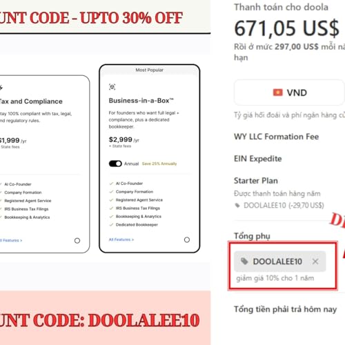 Doola discount code: DOOLALEE10 - Save Upto 30% Off cover art