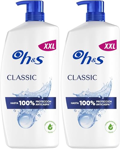 H&S Classic Champú Anticaspa 1000ml con Dispensador, para Uso Diario Hasta 100% de Protección Anticaspa, Clínicamente Probado Para Todo Tipo de Pelo y Cuero Cabelludo. Sensación de Frescor New Version