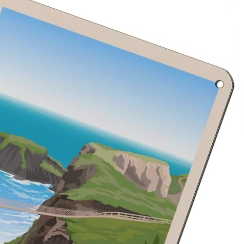 Plaque métal rétro 20x30 cm Causeway Coast Way robuste - 6