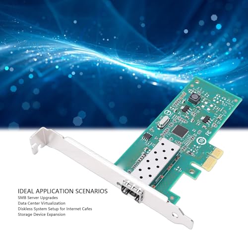 Tarjeta de Red Zyyini PCIe 1Gbps, Adaptador SFP Puerto Único de Fibra Ethernet con Controlador 210AT, Conectores Chapados en Oro, para Sistemas Windows y Linux VMware ESXi miniatura 4
