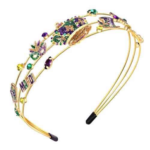 Bandeau de Mardi Gras avec masque à paillettes pour défilé et bal