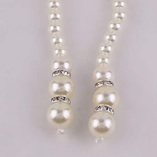 Grace Jun Fashion Faux Pearl Necklace For Women Flapper Cluster Sweater Chain Cute Jewelry 55'' #TOP6