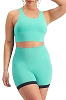Bonds Women's Move Seamless Crop, Teal Glow (1 Pack), Small