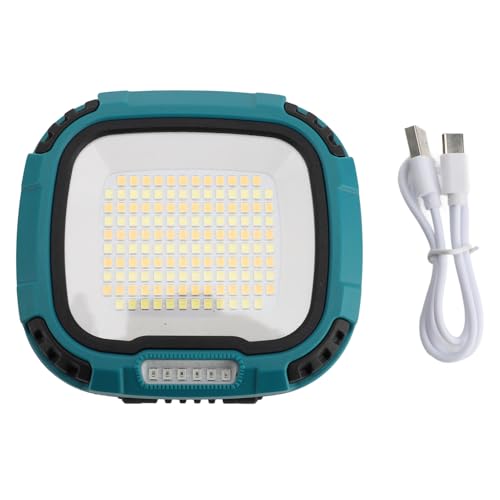 Portable COB Work Light,Rechargeable Camping Lamp with Magnetic Base Hooks for Outdoor Use Phone Charging