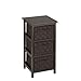 Honey-Can-Do 3-Drawer Natural Wood Frame Storage Organizer Chest, 12.01 by 24.80-Inch, Espresso Brown