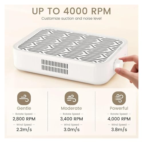 Colector de polvo de uñas inalámbrico y extractor profesional 6