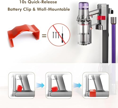 Image of Exclusive Swapple 50 Min Runtime V10 Replacement Battery, Compatible with Dyson Animal, Absolute, Fluffy, Motorhead SV12 Cordless Stick Vacuum Cleaner, with 2 Filters and Trigger Lock