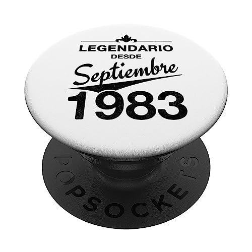 40 cumpleaños Nacido en septiembre de 1983 Vintage 40 años PopSockets PopGrip Intercambiable