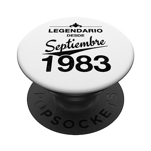 40 cumpleaños Nacido en septiembre de 1983 Vintage 40 años PopSockets PopGrip Intercambiable