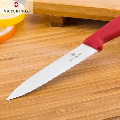 Victorinox 4-Inch Swiss Classic Paring Knife with Straight Blade, Spear Point, Red - Thumbnail 5