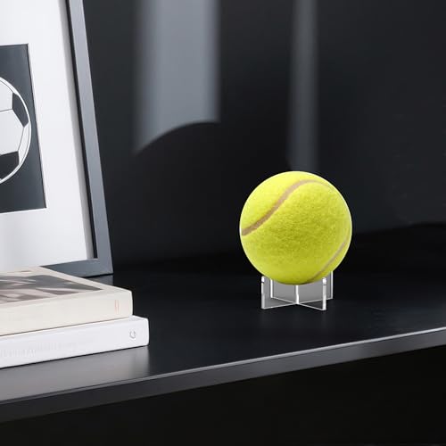 image for UoYeet Ultra-Clear Acrylic Sports Ball Display Stand (3-Pack), Thick S