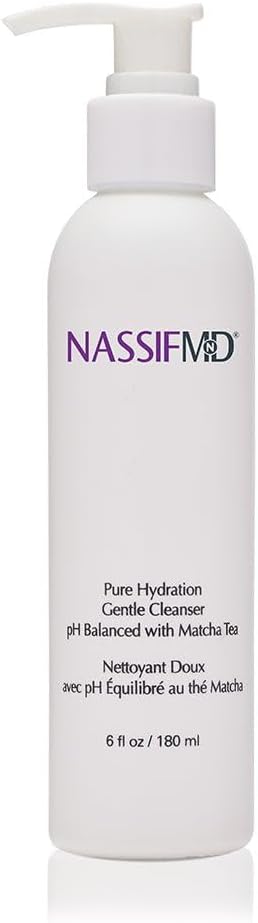 NassifMD Pure Hydration Facial Cleanser, Matcha Cleanser, Hydrating Face Cleanser with Matcha Hemp, Hydrating Cleanser