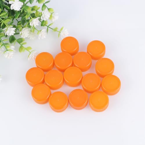 Image of Healifty Diy Bottle Caps 100 Pcs Small Reusable Plastic Drink Bottle Covers 1.18 Inch Diameter for Kids Art Projects Home Education and Craft Activities