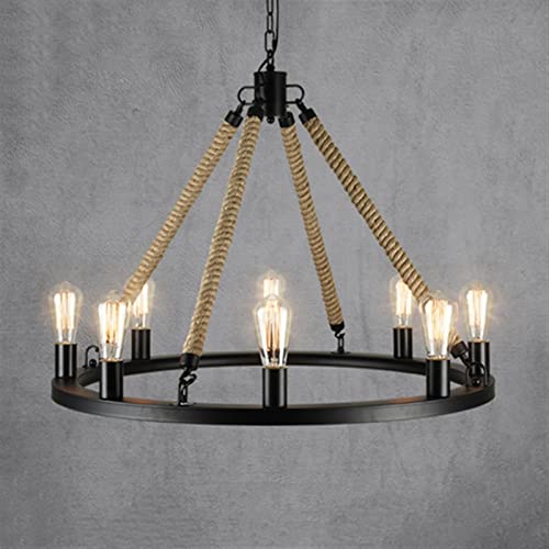Lámpara colgante vintage de hierro iluminación LED para techo de restaurante y bar