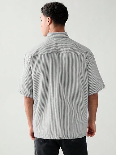 Image of Lymio Men Shirt || Striped Shirt for Man || Half Sleeve || 100% Cotton (Packs Also Available) (Oxford-Lining)