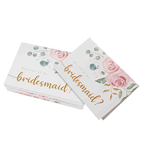 Gsm Brands Bridesmaid Proposal Cards With Maid And Matron Of Honor (10 Cards With Envelopes - 8X Bridesmaid And 1X Maid And Matron) #TOP2