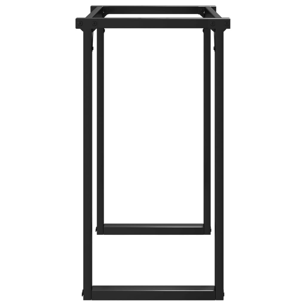 vidaXL Telaio Gambe a O per Tavolo da Pranzo 80x40x73 cm in Acciaio