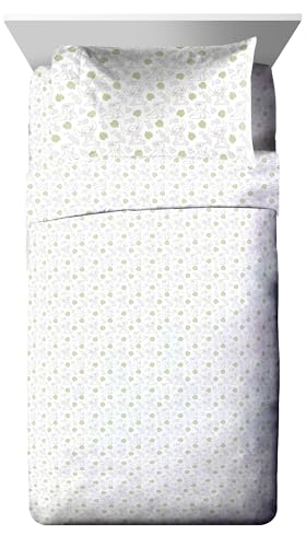 Image of Disney Lilo and Stitch Twin Comforter Set 5 Piece Bedding for Girls, Beige | Bed in a Bag, Comforter Sheets Sham Pillowcase, Official Product, Soft Microfiber, Machine Washable, Easy Care, Girls Gift