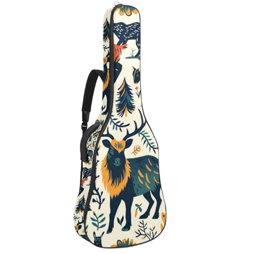Housse guitare 109 cm imperméable sac à dos léger anti-pluie pour guitare acoustique