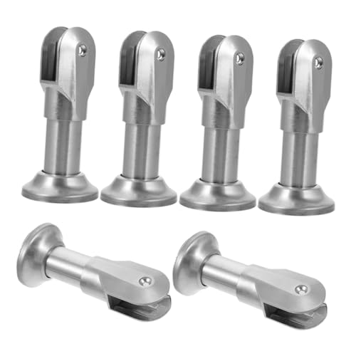 Soportes para mampara de baño público y estante divisorio resistente de 6 piezas