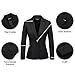 TRONSTORE Women's Business Suits for Work Professional 2 Piece Slim Fit Outfits Pants Suit for Women-Black-M